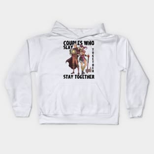 Roleplaying RPG Couple Gift Valentines Day Wizard Barbarian Kids Hoodie